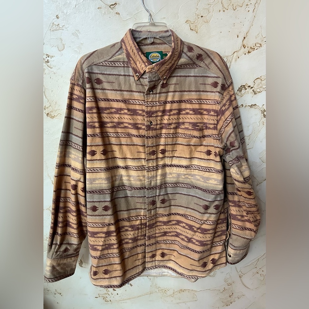 SALE Cabela’s Men’s Vintage 1990s Western Flannel Shirt Cowboy Ranch Size Large